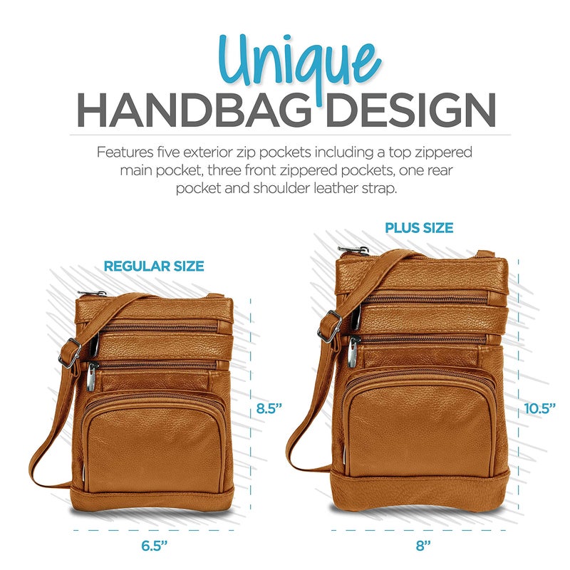 Krediz leather Crossbody Purses for Women  Multi Pocket Crossbody Purse with Adjustable Strap  Soft & Durable Leather Purse - Image 3